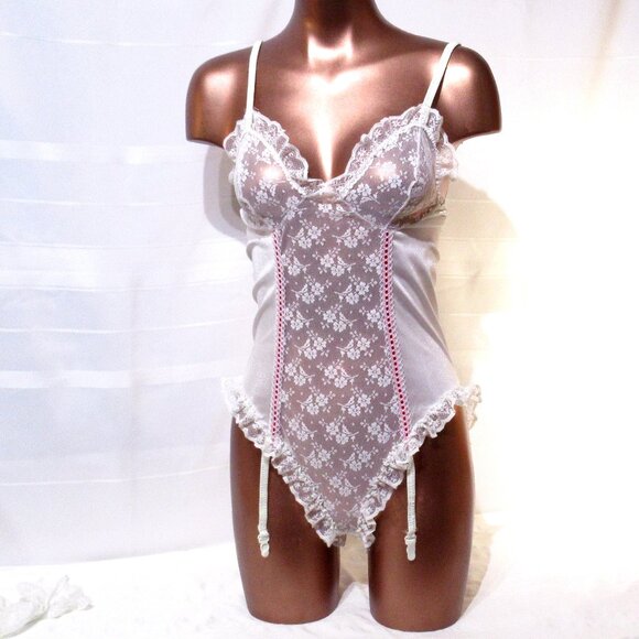 Vintage Teddy Romper Panties w/Garters M - Picture 1 of 11